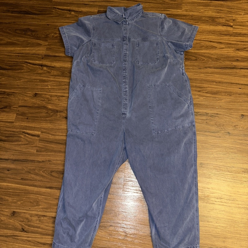 OLD NAVY Womens Utility Denim Jumper Romper Plus Size 4X Jumpsuit Coveralls